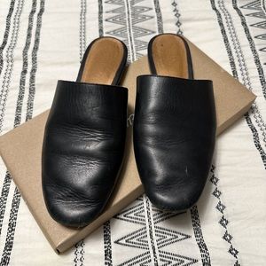 Leather Slip On Mules